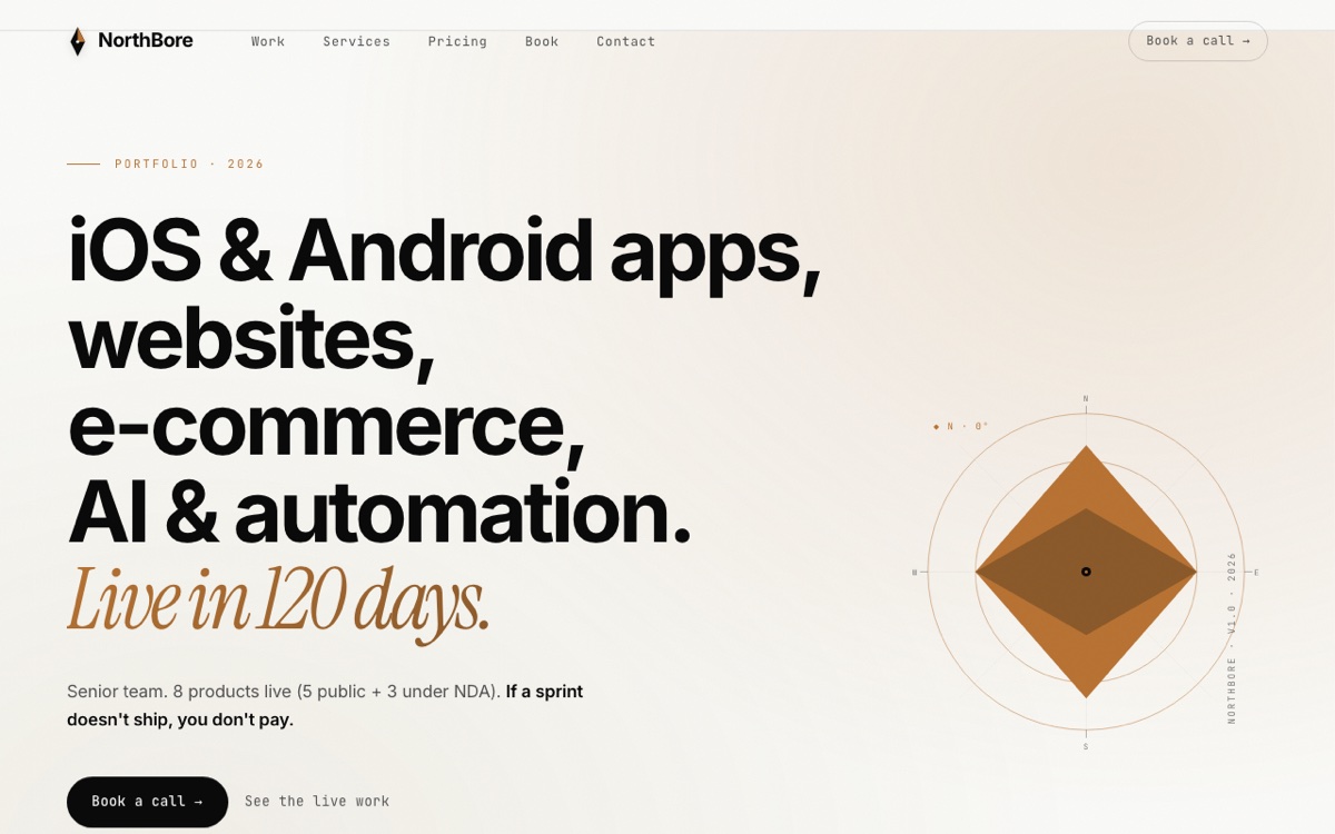 NorthBore — live screenshot